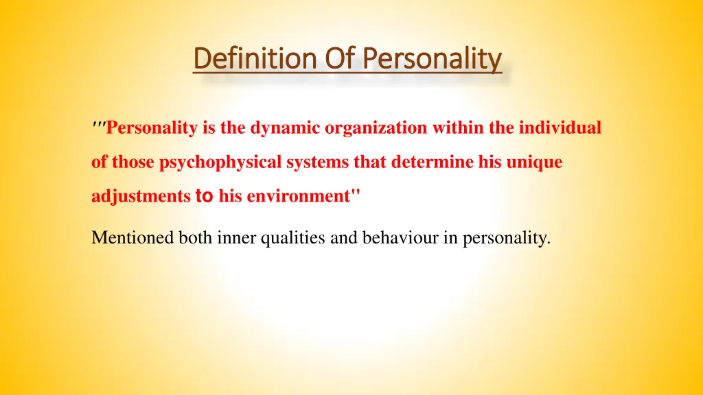 definition of personality definition