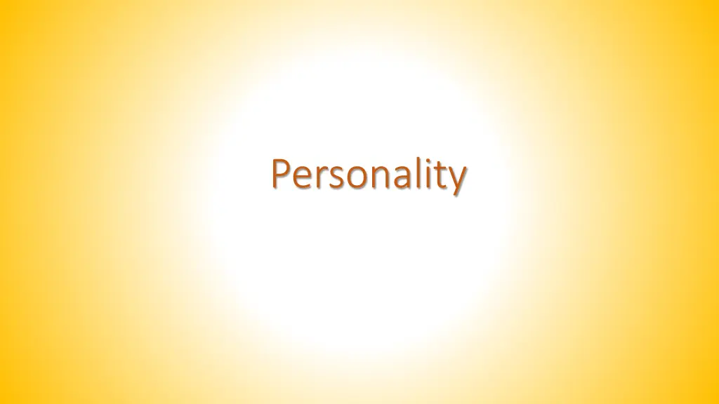 personality