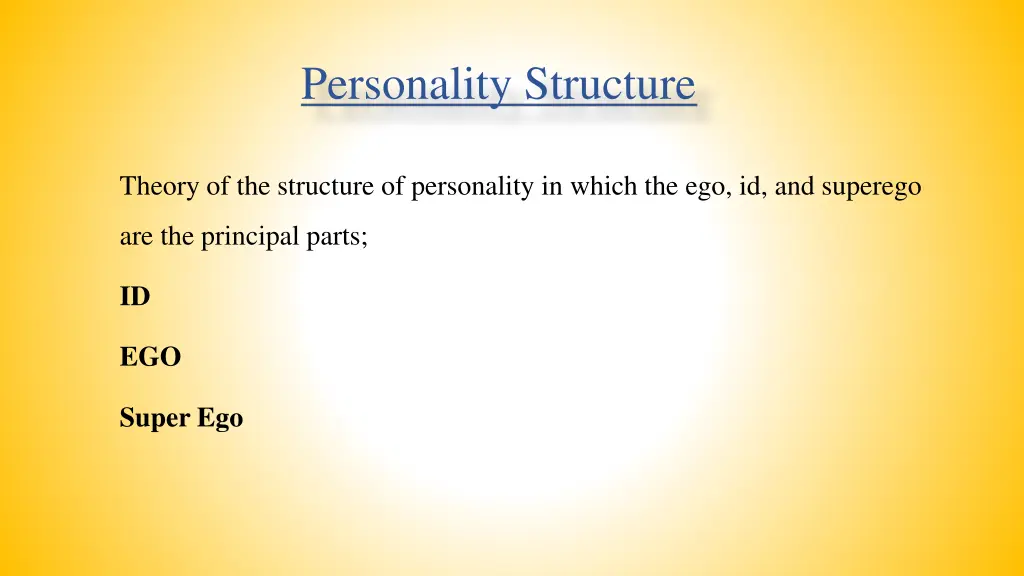 personality structure