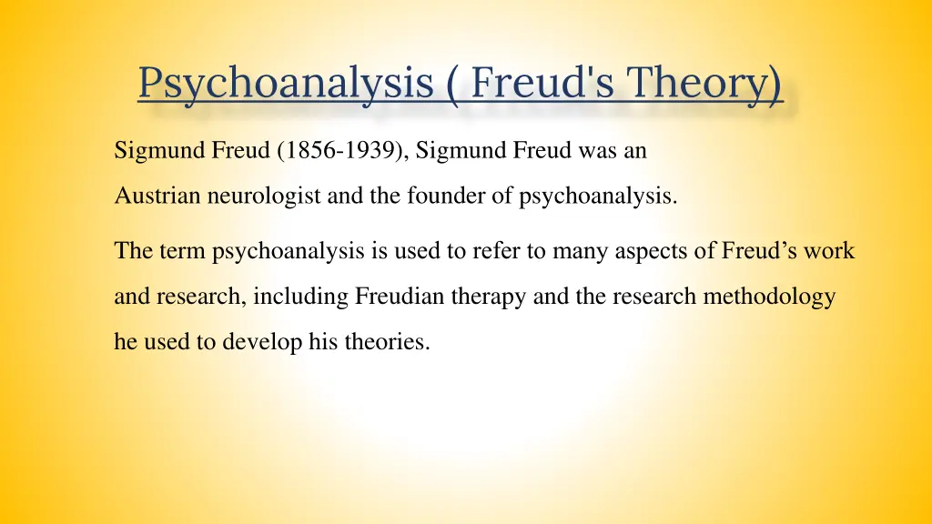 psychoanalysis freud s theory