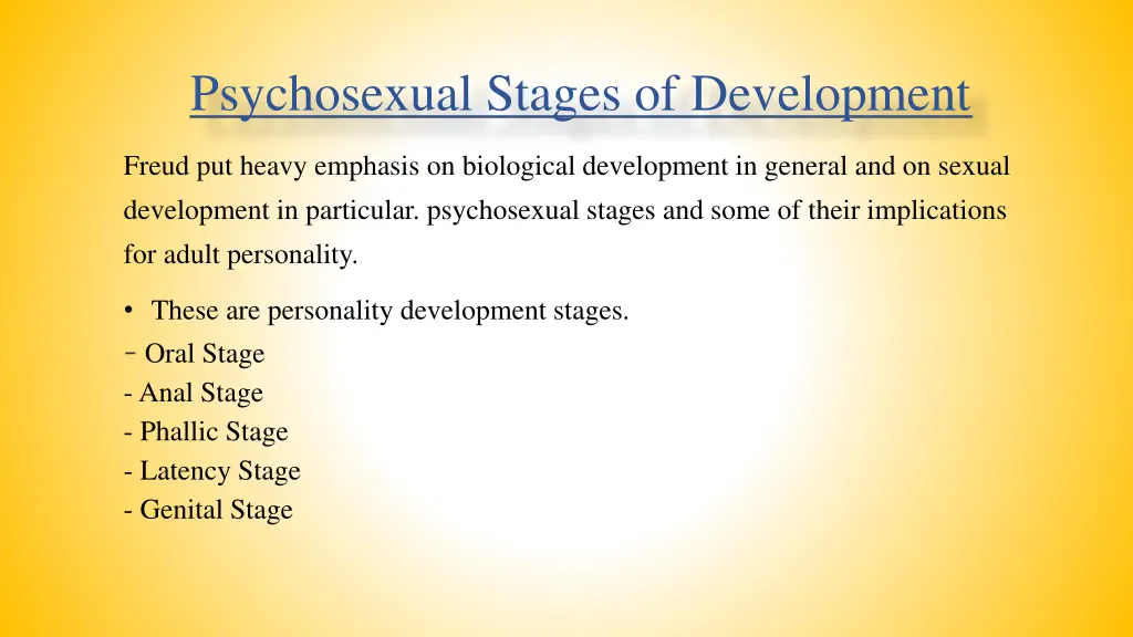 psychosexual stages of development