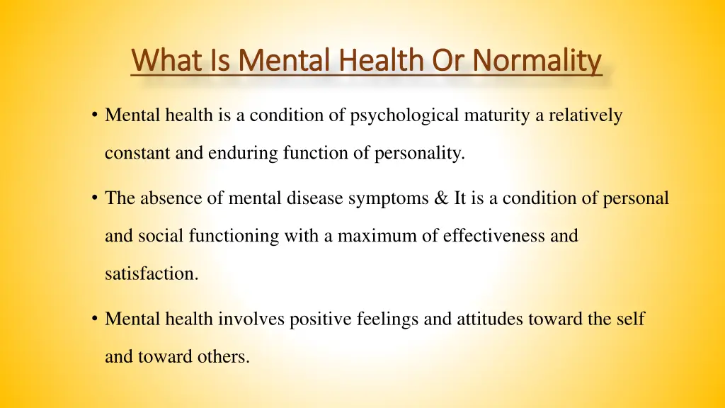 what is mental health or normality what is mental