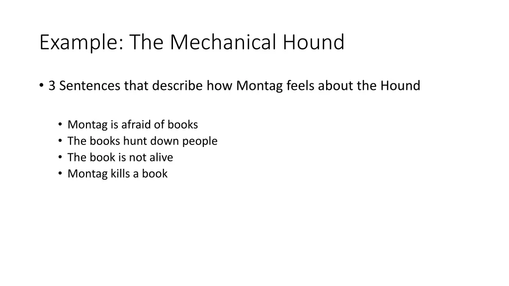 example the mechanical hound 1