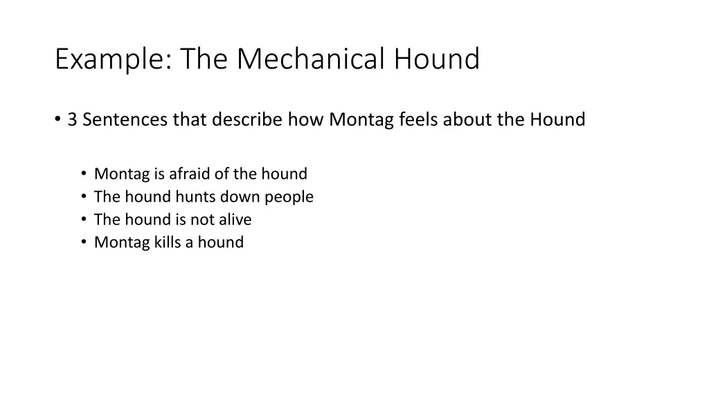example the mechanical hound