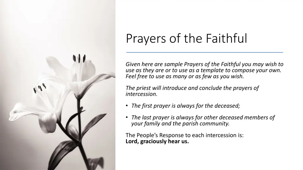 prayers of the faithful