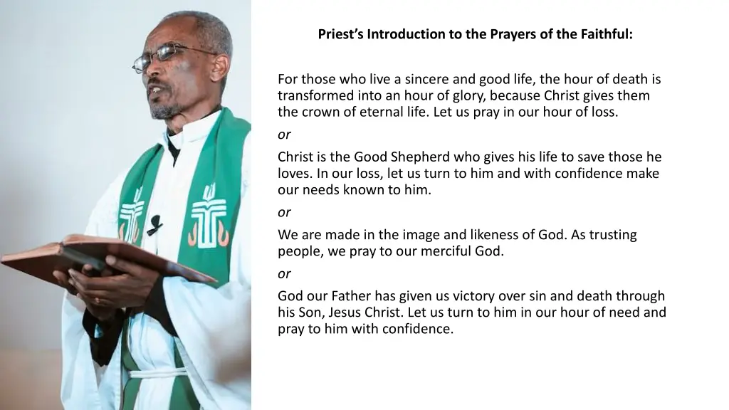 priest s introduction to the prayers