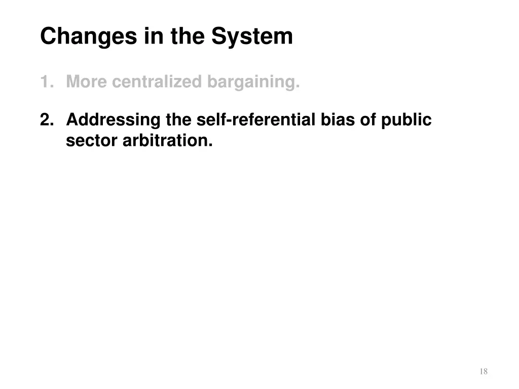 changes in the system 1