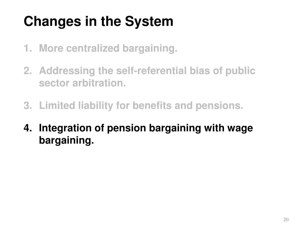 changes in the system 3