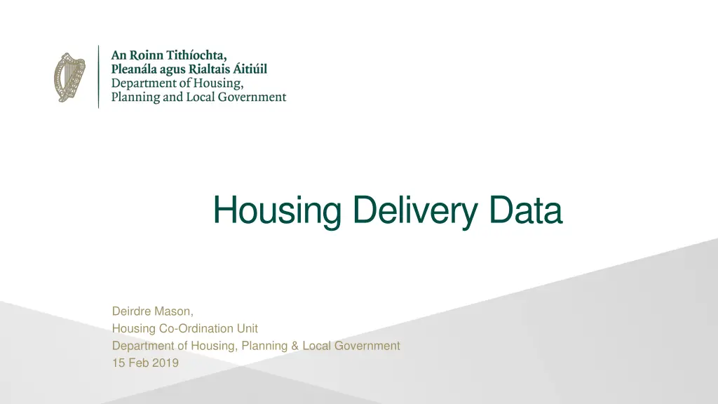 housing delivery data