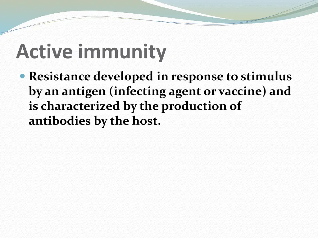 active immunity