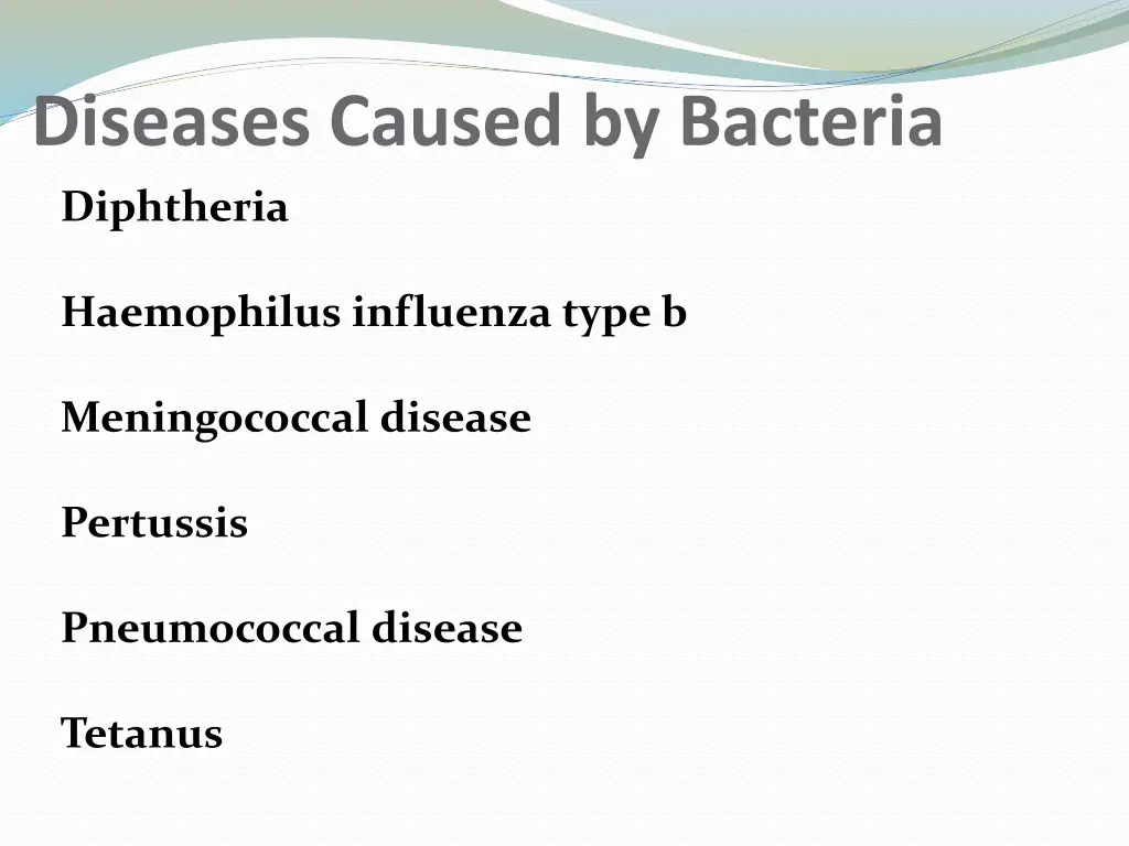 diseases caused by bacteria