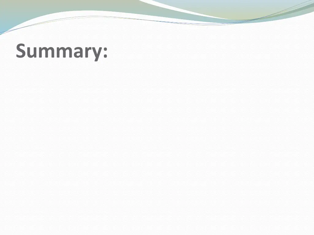 summary