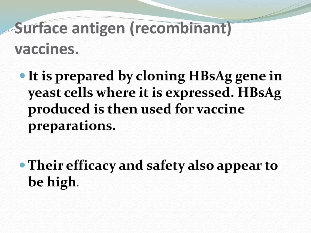 surface antigen recombinant vaccines