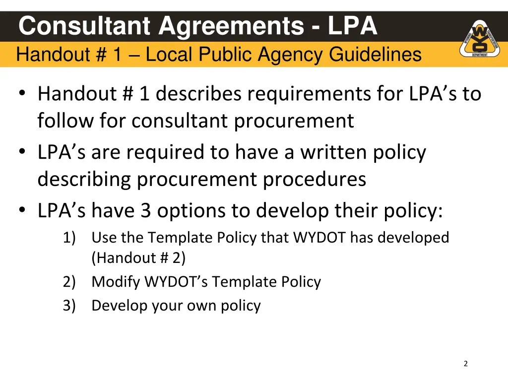 consultant agreements lpa handout 1 local public