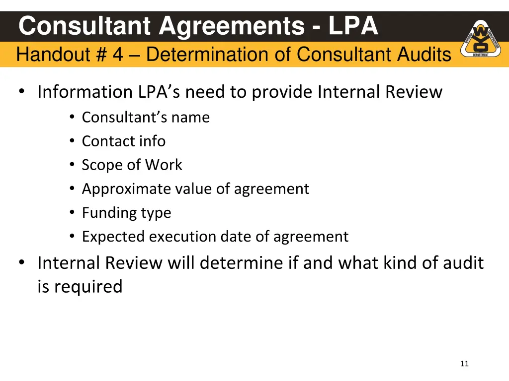 consultant agreements lpa handout 4 determination