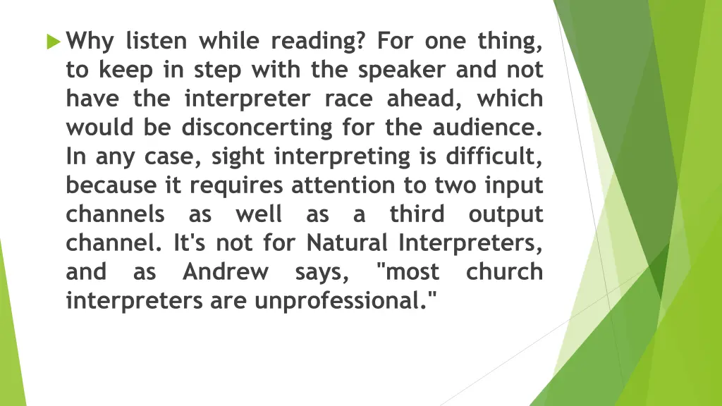 why listen while reading for one thing to keep