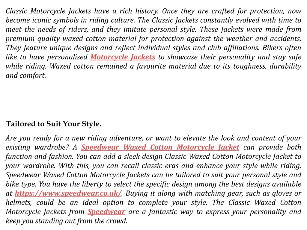 classic motorcycle jackets have a rich history