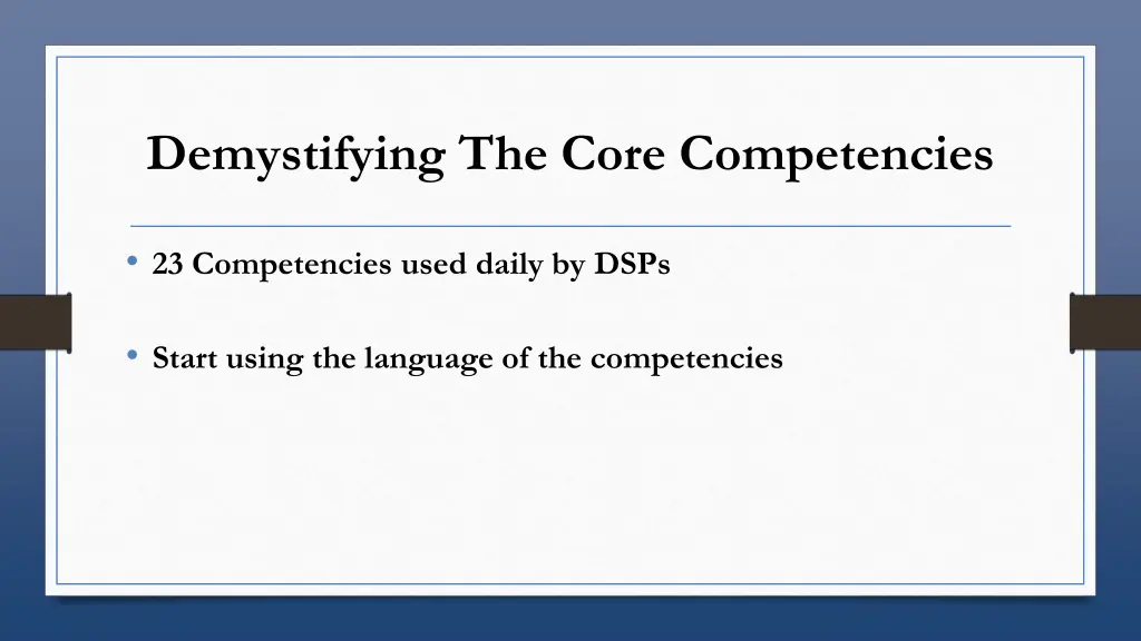 demystifying the core competencies