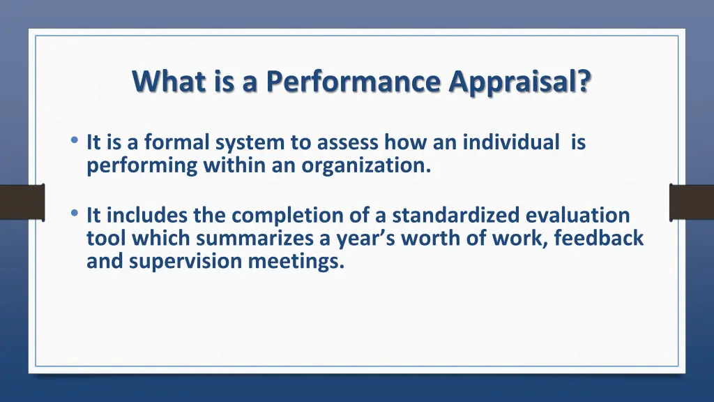 what is a performance appraisal