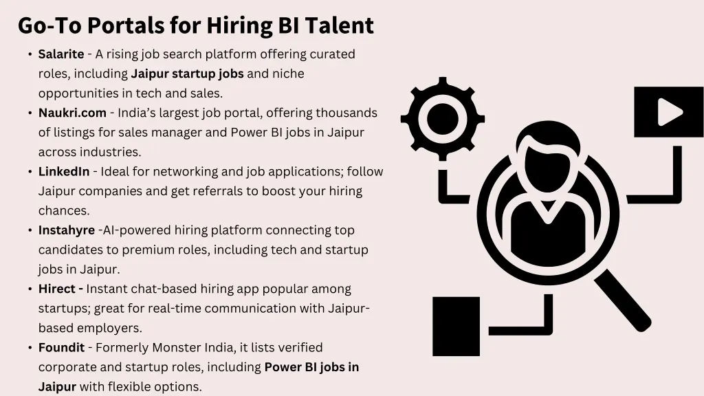 go to portals for hiring bi talent salarite