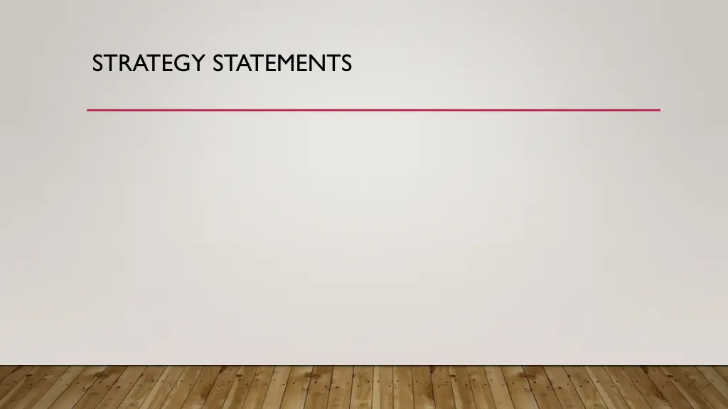 strategy statements