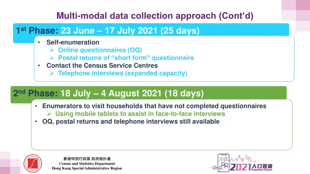 multi modal data collection approach cont d