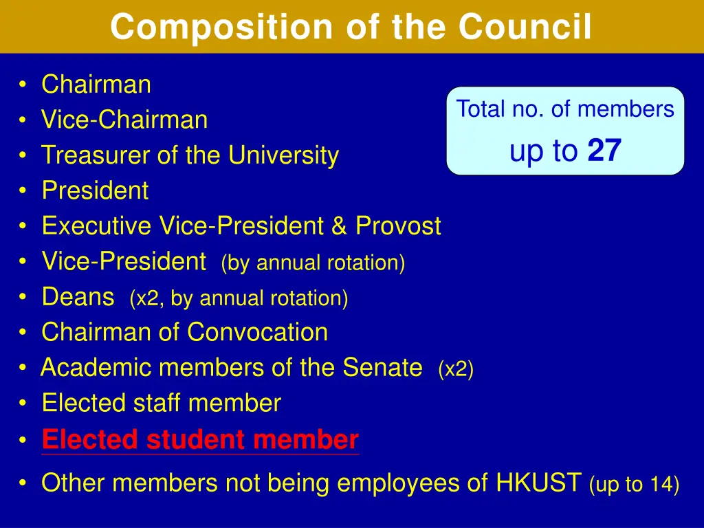 composition of the council