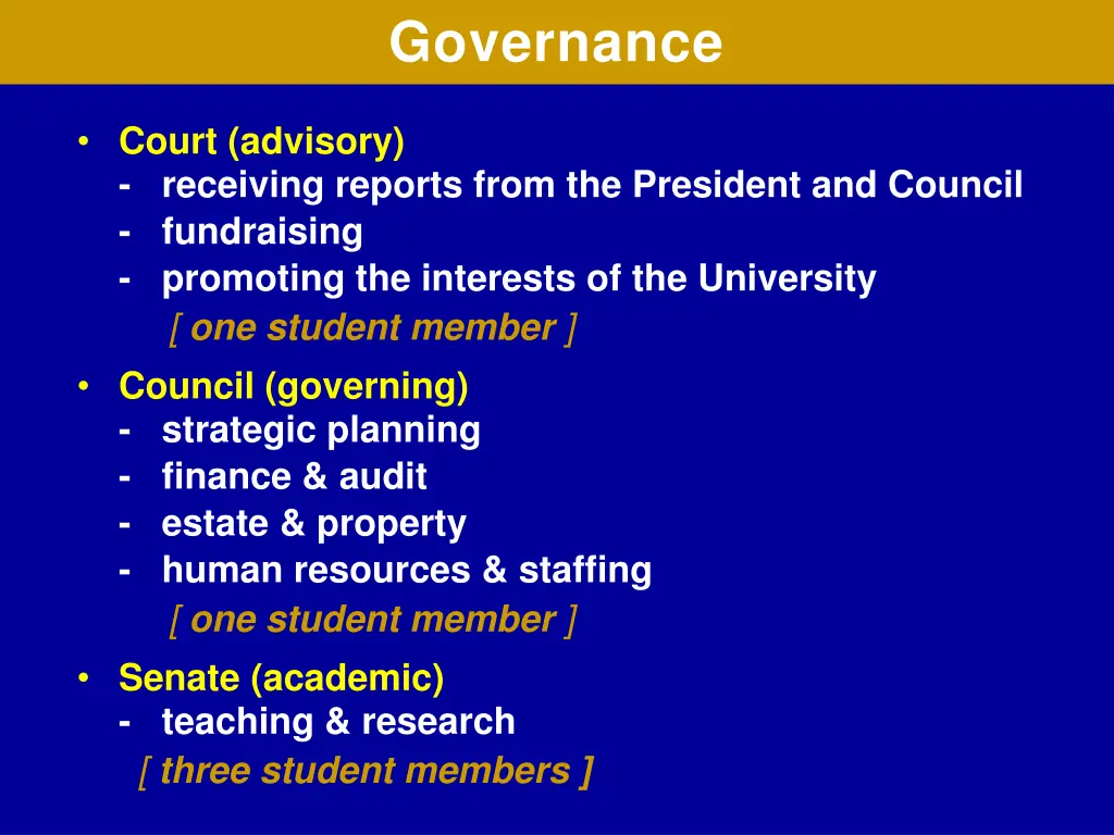 governance