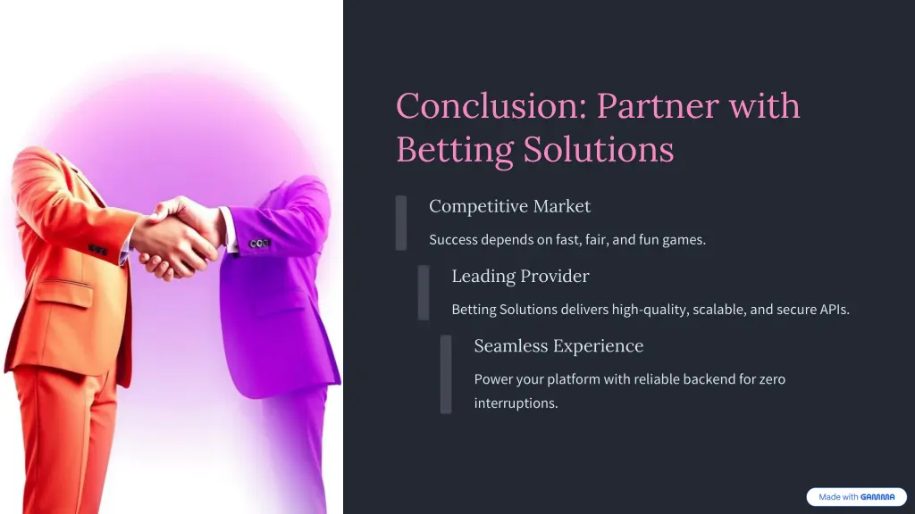 conclusion partner with betting solutions
