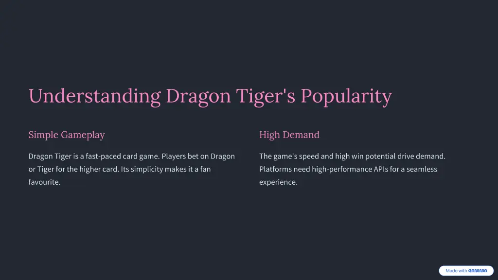 understanding dragon tiger s popularity