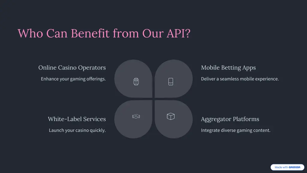 who can benefit from our api