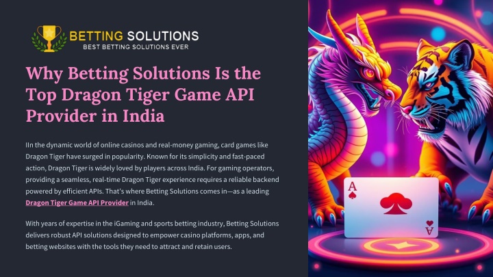 why betting solutions is the top dragon tiger