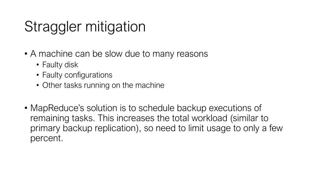 straggler mitigation