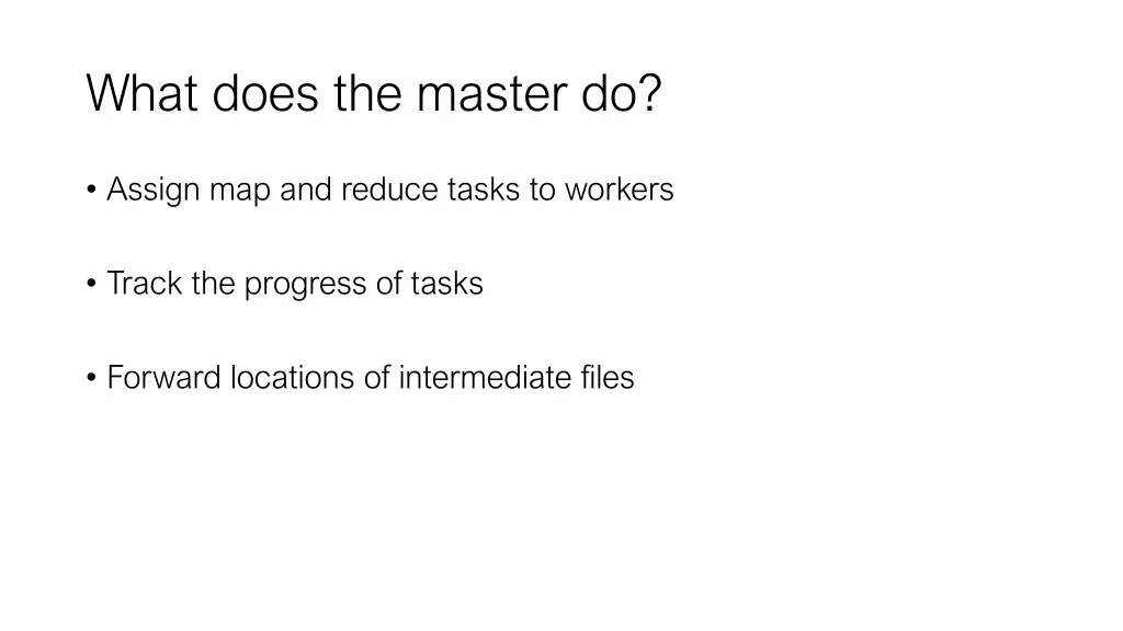 what does the master do