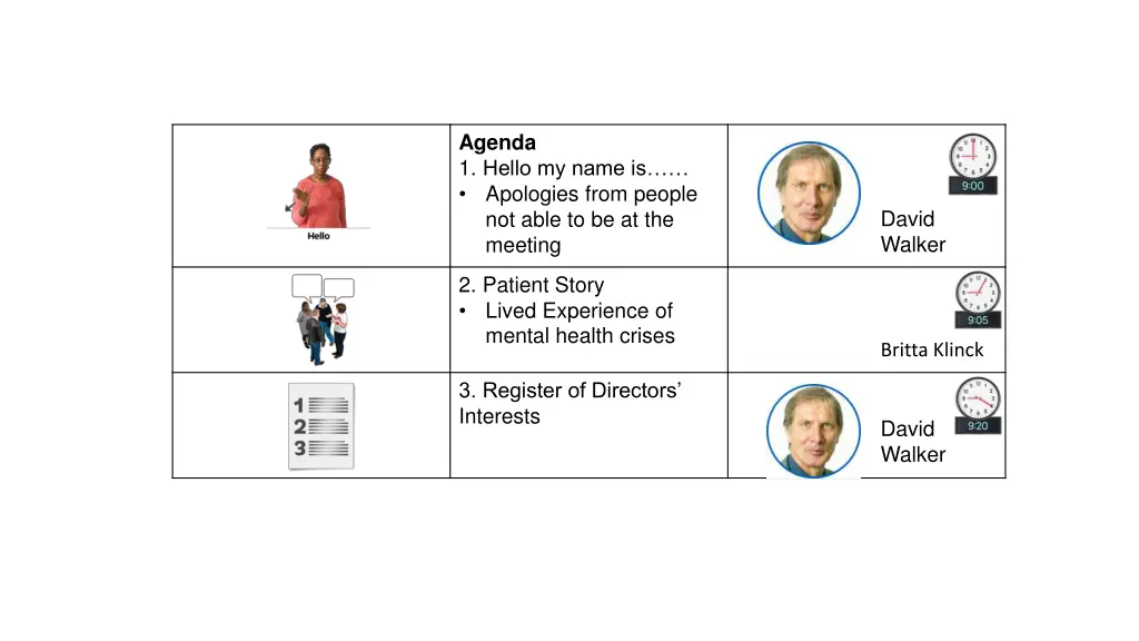agenda 1 hello my name is apologies from people
