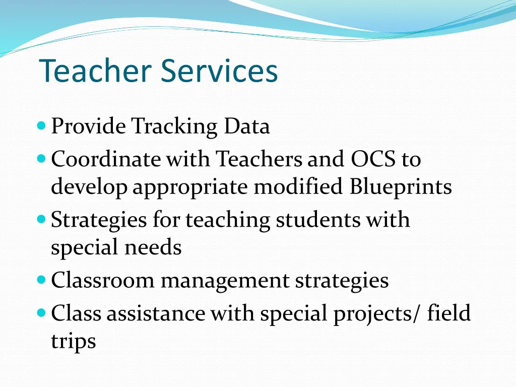 teacher services