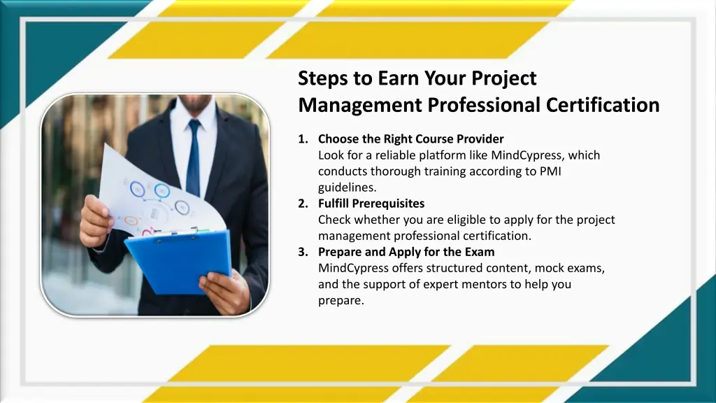 steps to earn your project management