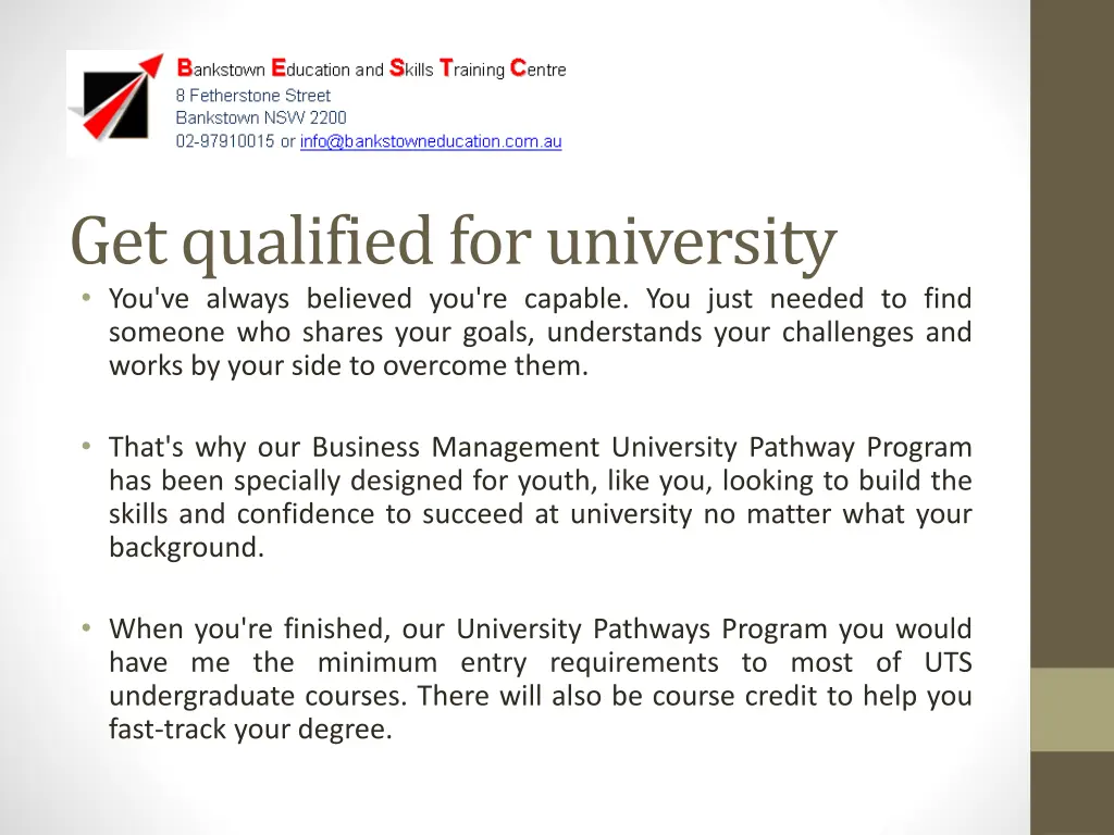 get qualified for university you ve always
