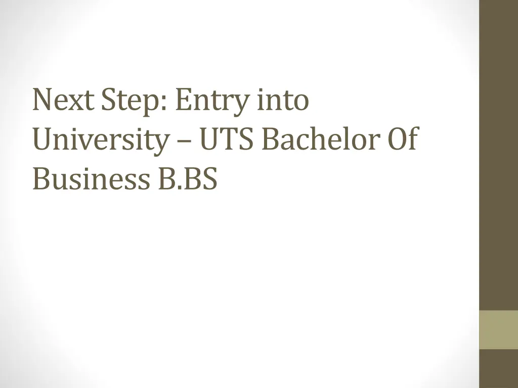 next step entry into university uts bachelor