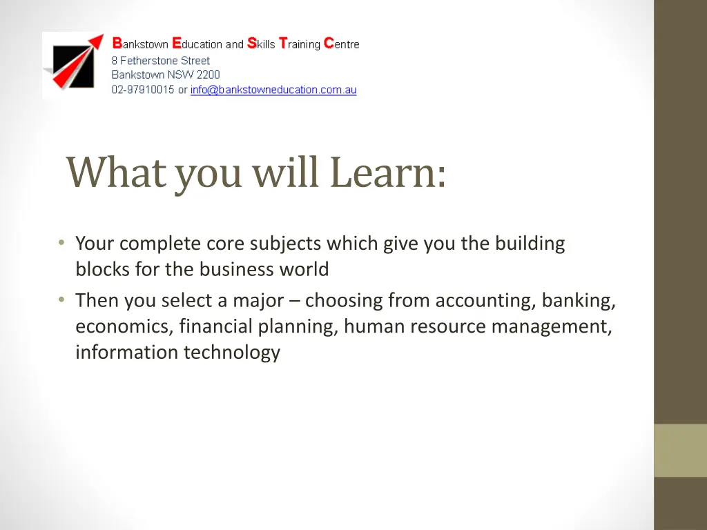 what you will learn