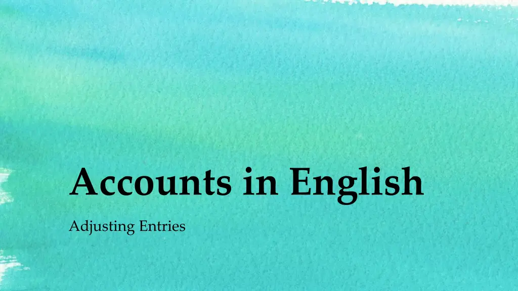 accounts in english