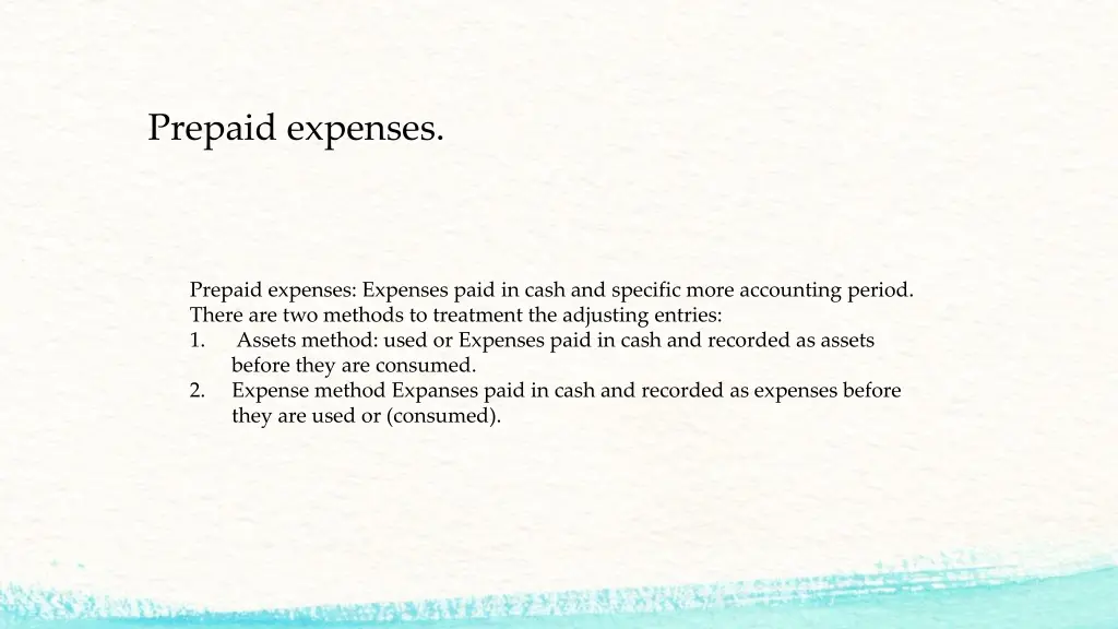 prepaid expenses