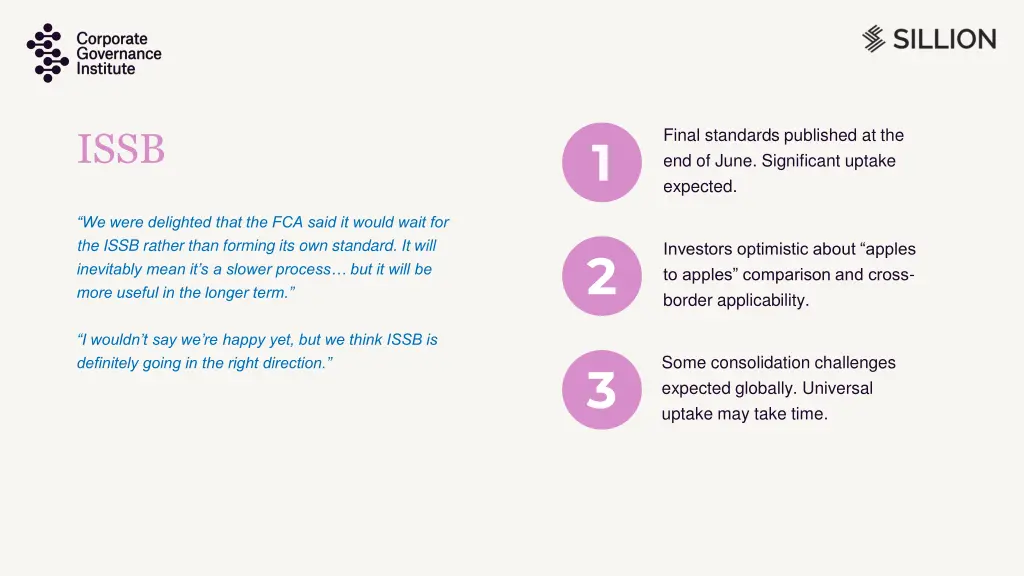 final standards published at the end of june