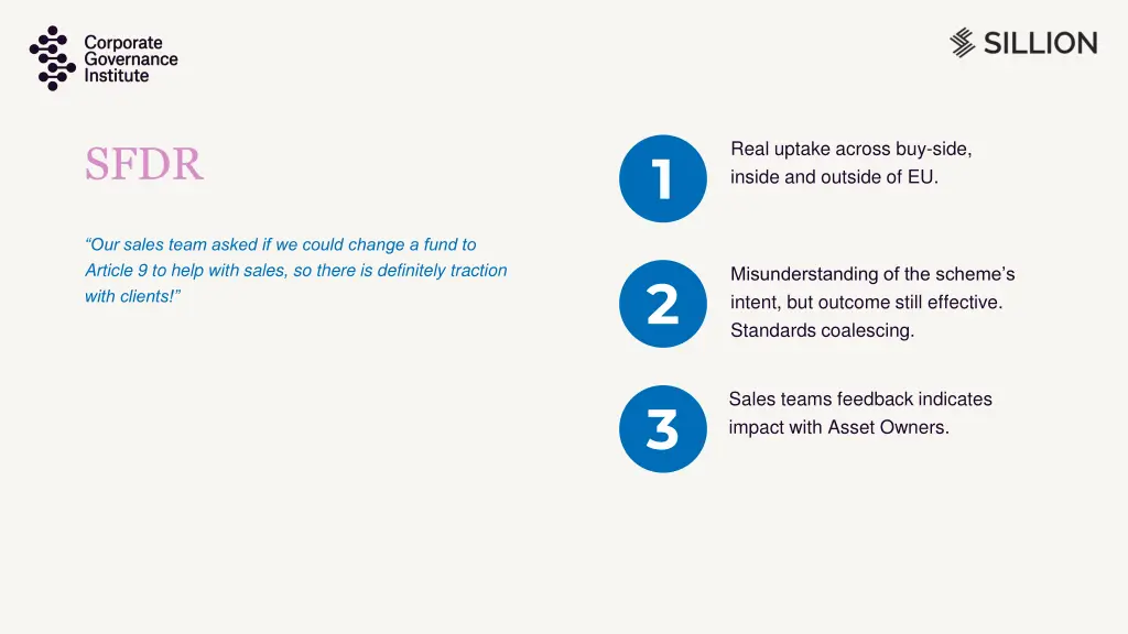 real uptake across buy side inside and outside