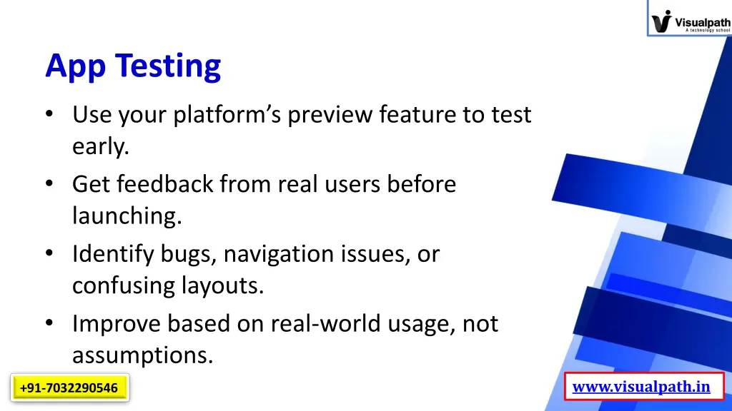 app testing use your platform s preview feature