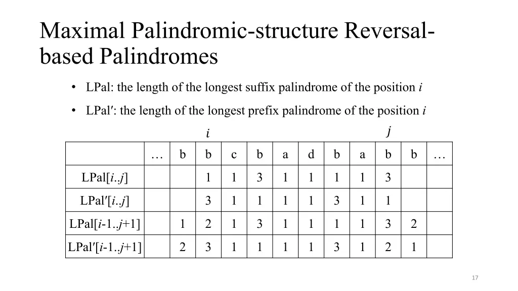 maximal palindromic structure reversal based