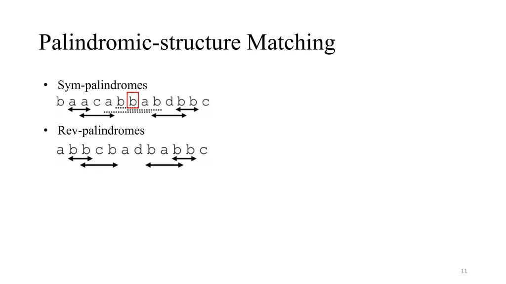 palindromic structure matching
