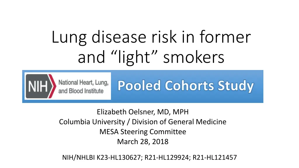 lung disease risk in former and light smokers