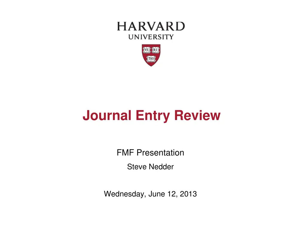 journal entry review