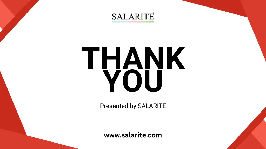 thank you presented by salarite